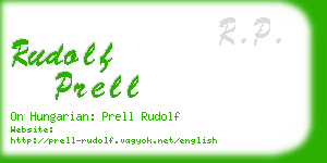 rudolf prell business card